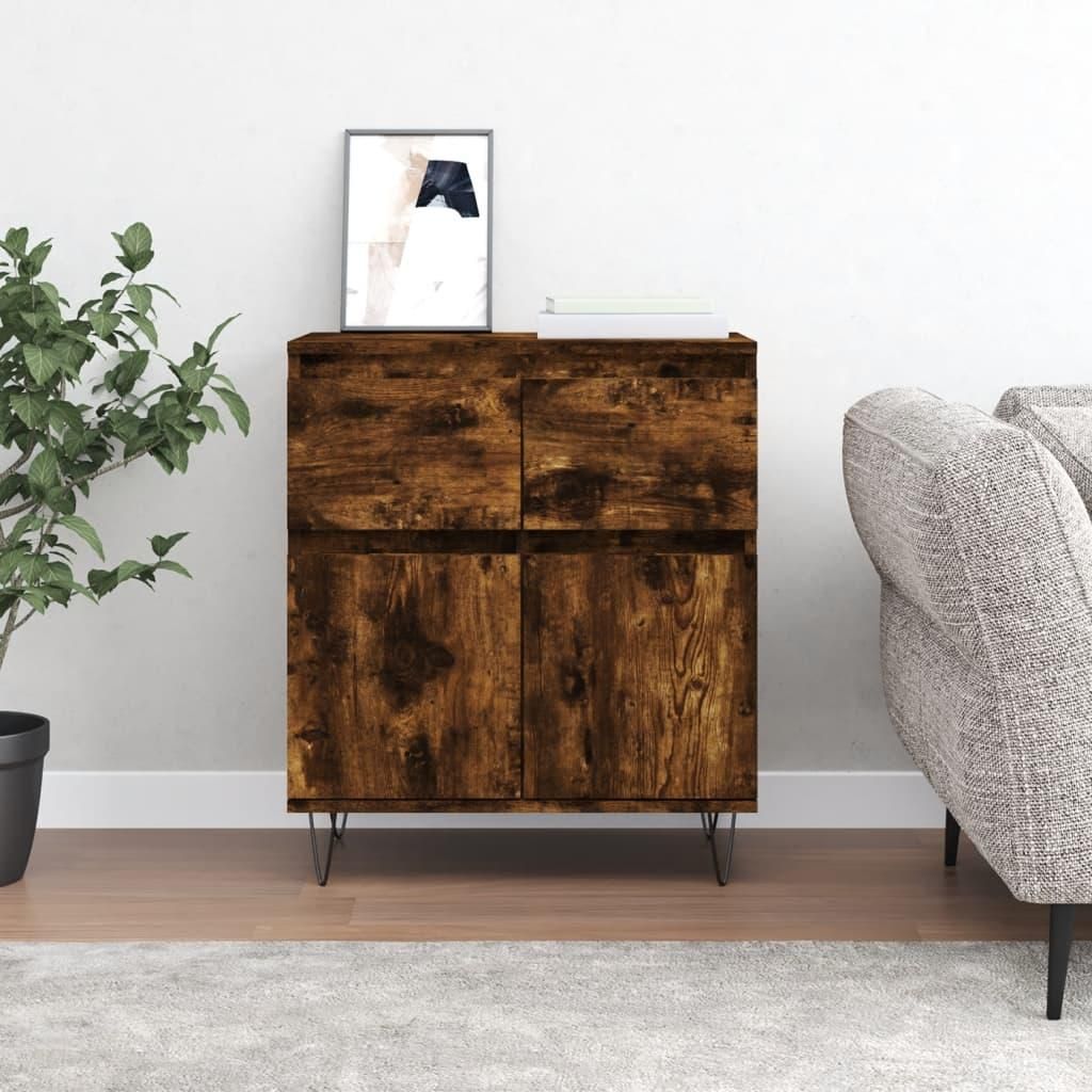 vidaXL Sideboard Räuchereiche 60x35x70 cm Holzwerkstoff