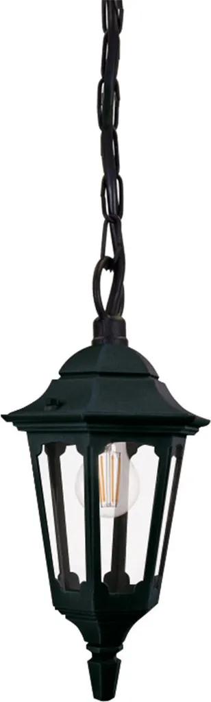 Luminaire Extérieur Suspendu pour Porche et Terrasse Couverte Noir