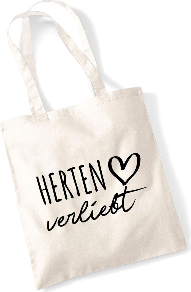 Huuraa Jutebeutel Herten verliebt 10 Liter Natural Baumwolle Tasche Geschenkidee