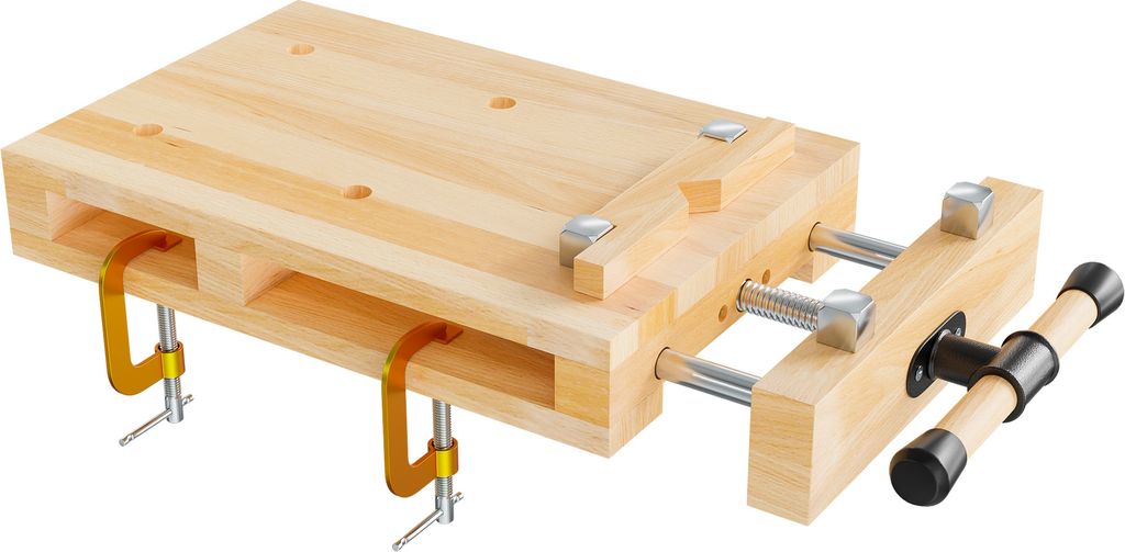 Wiltec Banco da lavoro portatile 45,5x28x7 cm & morsa Mini Immagine del prodotto 