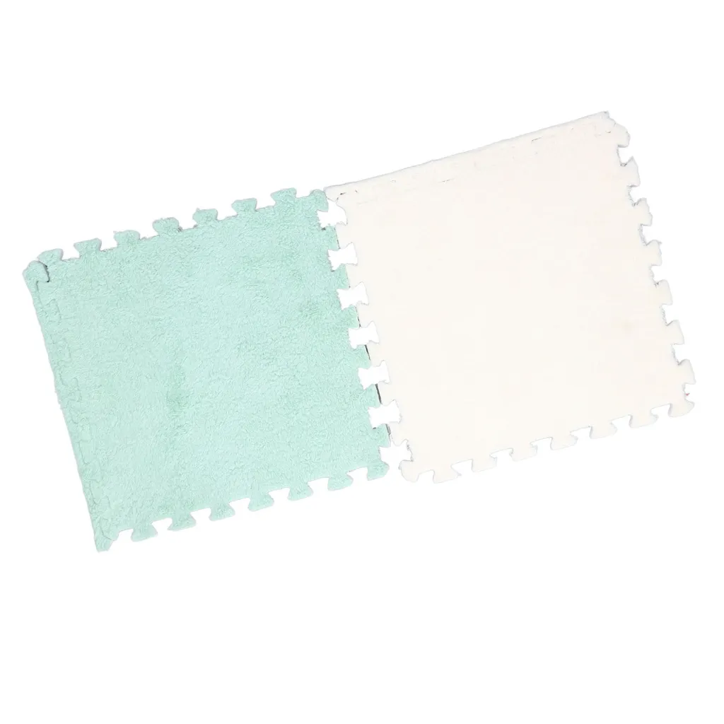 Dalles de sol puzzle en mousse moelleuse pour protection et décoration 10 pcs
