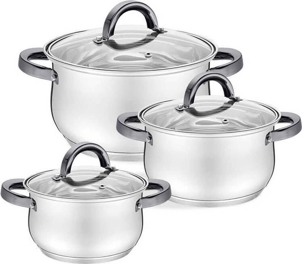 MAESTRO MR-3522-6M-BLACK 6 piece pot set