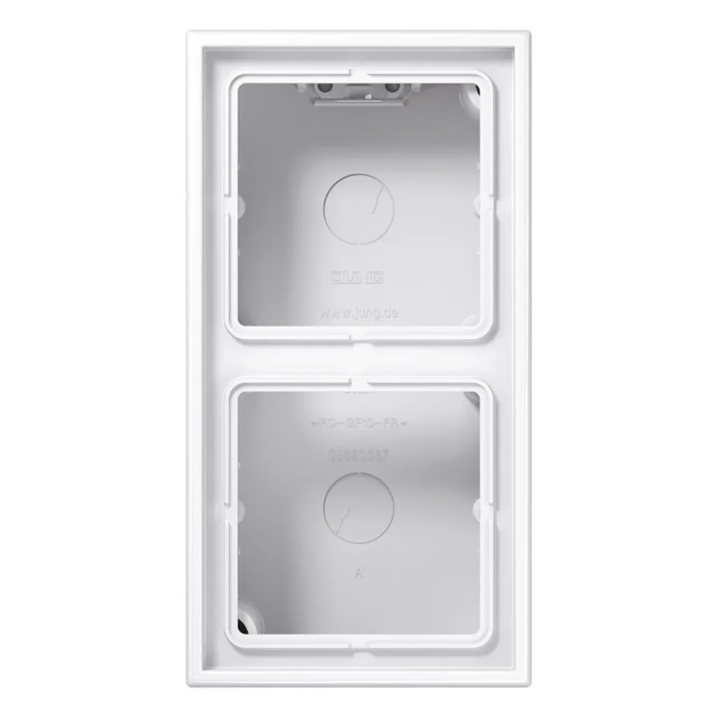 Remplacement cadre Jung LS 582 A WW plaque double rénovation blanc pur