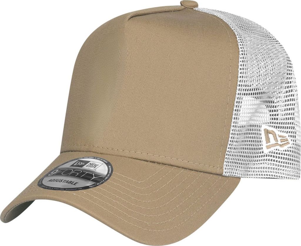 New Era A-Frame Mesh Trucker Cap - ESSENTIAL khaki
