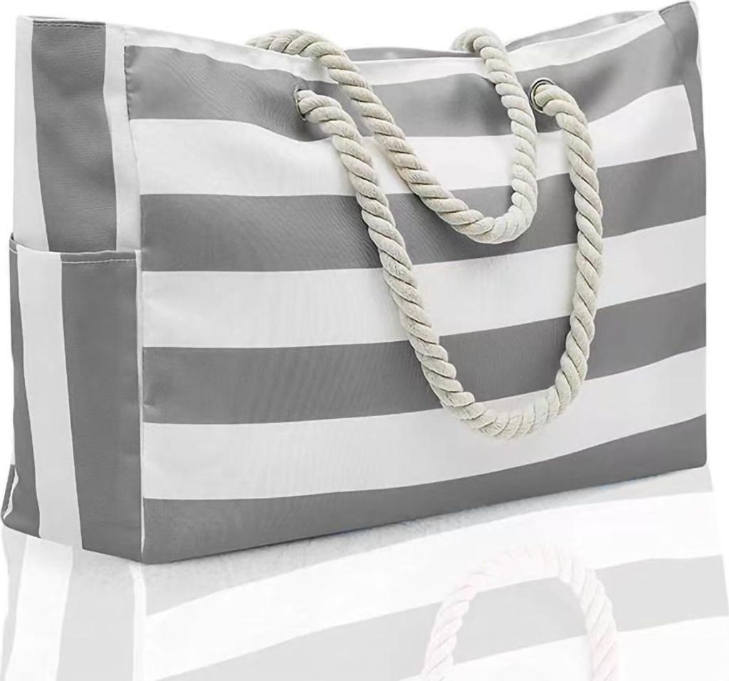 Große Strandtasche mit Reißverschluss, wasserdichte Produktbild 