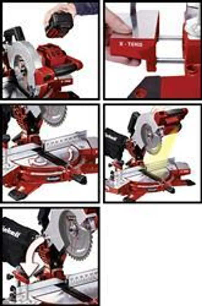 Scie Circulaire à Onglets 210mm Einhell TE-MS 18/210 Li Solo Compacte 18V - 37
