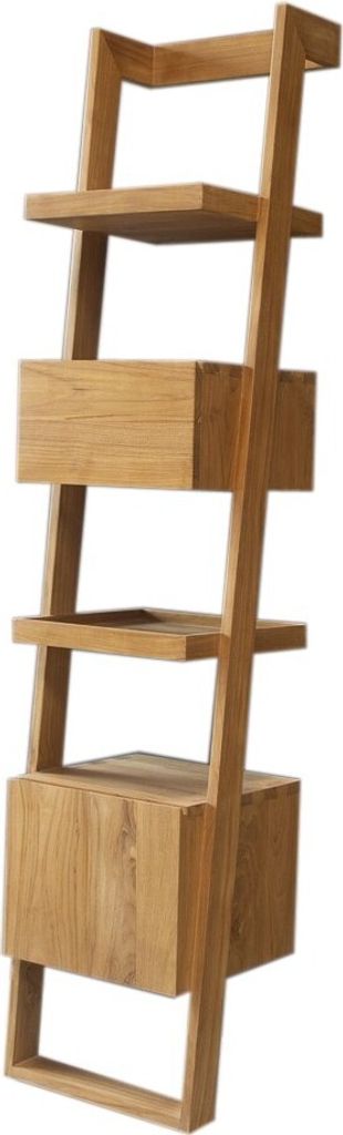 Teako Design Badregal Valeria Teakholz massiv 35x35x180 cm
