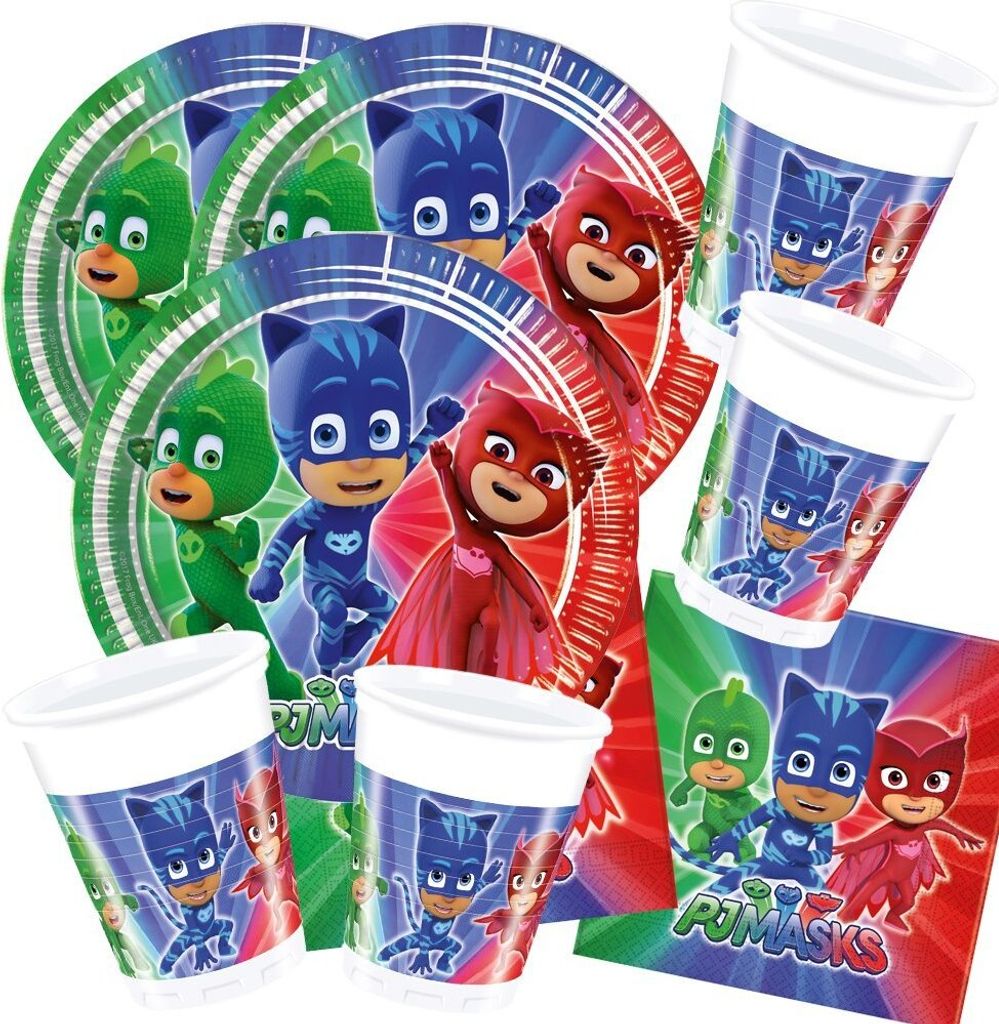 PJ Masks Pyjamahelden Partyset zum Kindergeburtstag 52 tlg.