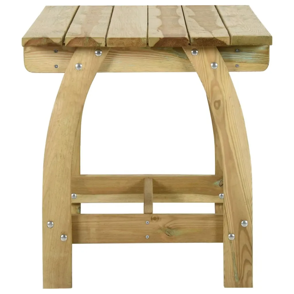 Table de Jardin et 4 Chaises en Pin pour Repas en Extérieur - Set Complet - 5