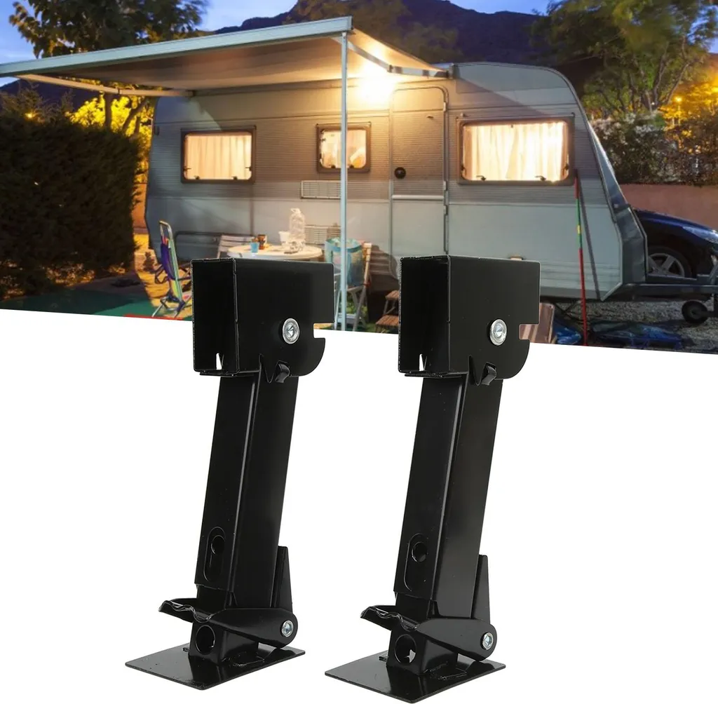 Lot de 2 jacks de stabilisation pour remorque Jack Iron réglables 1000lb