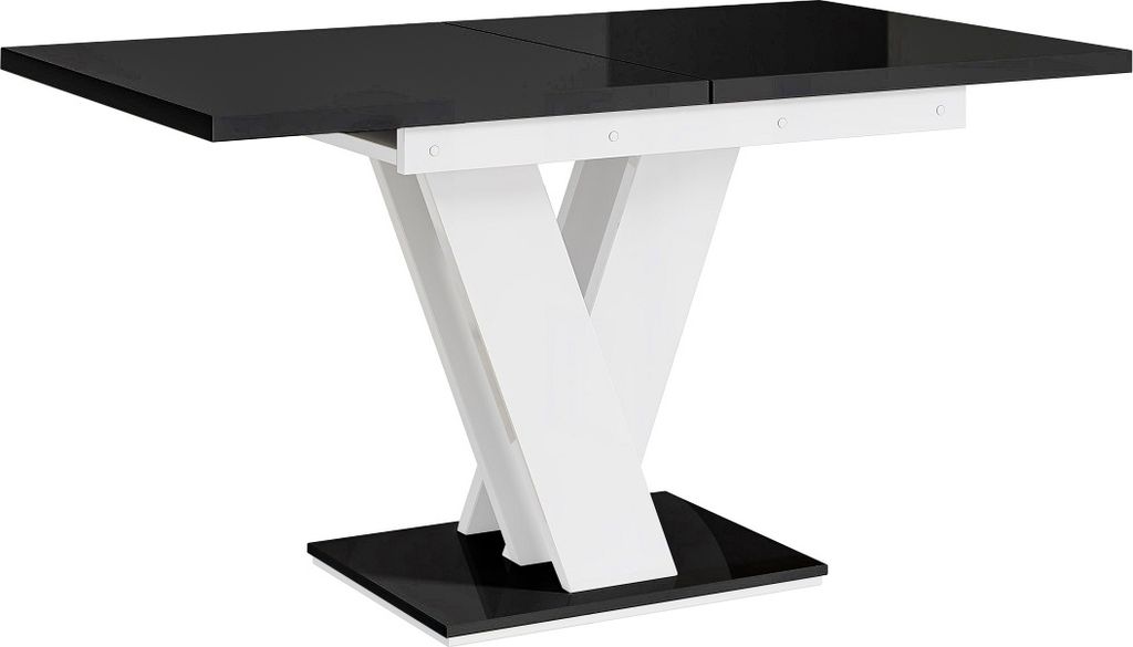 MEBLINI Esstisch Ausziehbar - Esszimmertisch Modern - Küchentisch - Säulentisch - Ausziehtisch - Dining Table - Esszimmertische - 120-160x80x75cm...