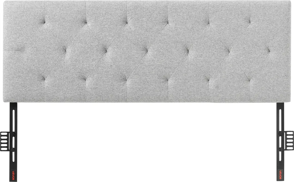 Tête de Lit Grise pour Sommier 140cm - Hauteur Modulable Spécial Dos
