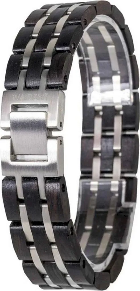 Bracelet Waidzeit Element EL-A01 ébène noir et finitions acier argenté