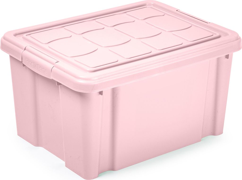 Multi Storage Aufbewahrungsbox mit Deckel - rosa - 16 Liter - 40 x 30 x 21 cm - Kunststoff