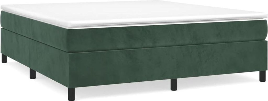 vidaXL Boxspringbettgestell Dunkelgrün 200x200 cm Samt Produktbild 