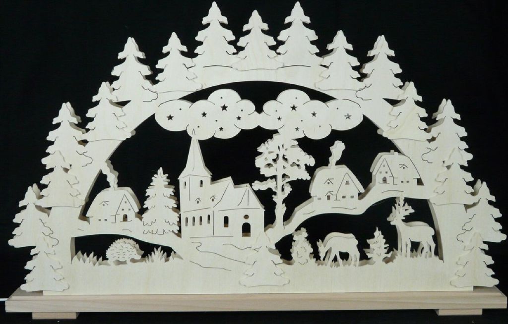 Original Erzgebirgischer Marken Schwibbogen Lichterbogen 70 x 43 cm S70-0_17