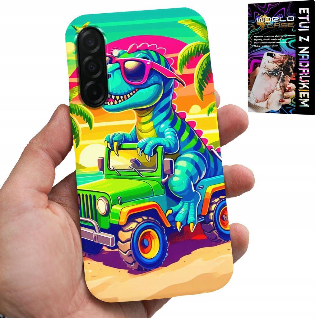 Fall Für Samsung Galaxy A36 5G - Dinosaurier In Einem Lkw-Designs Für Kinder