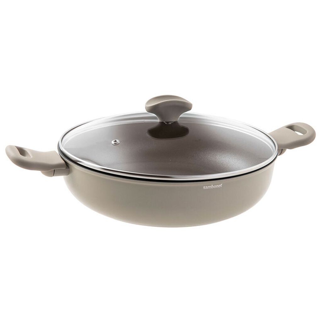 SAMBONET Silver Force Bratpfanne mit Deckel 28 cm