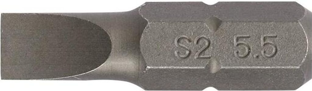 Bit fr Schlitzschrauben 6,5 mm Lnge 25 mm 1/4 C6,3 Schneidenstrke 1,2 mm