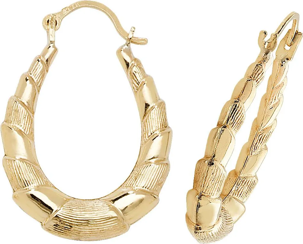 Boucles d'Oreilles Créoles Femme Or 375/1000 - 18x22mm TRS26341