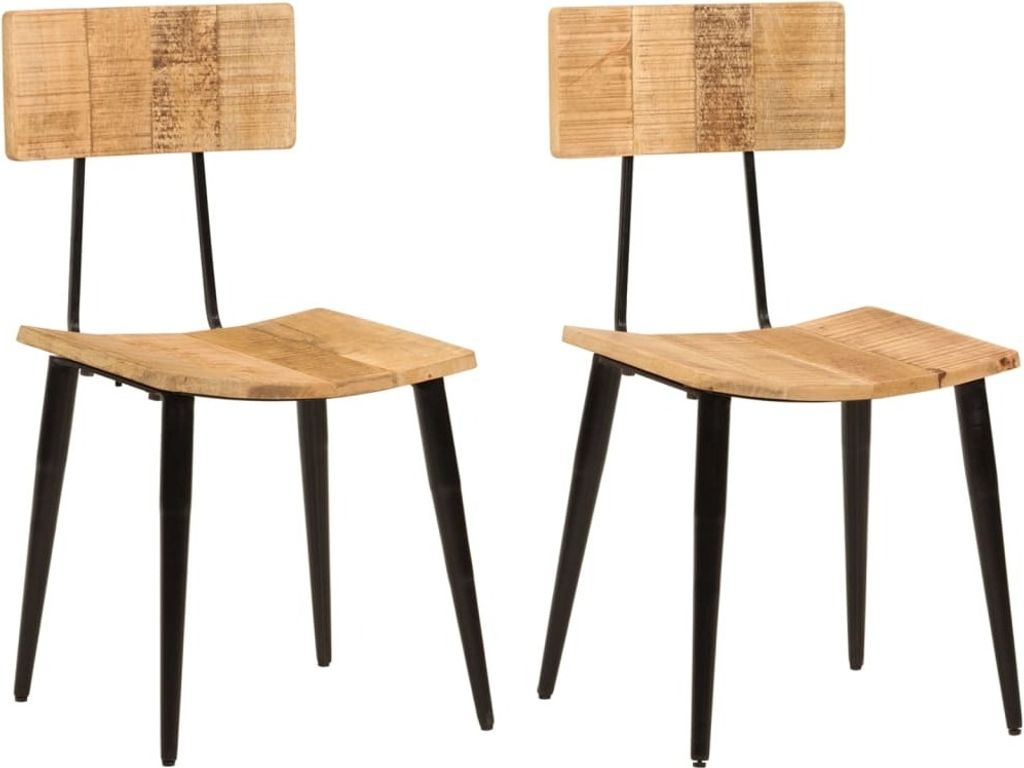 Esszimmerstühle 2 Stk. 44x40x80 cm Massivholz Mango