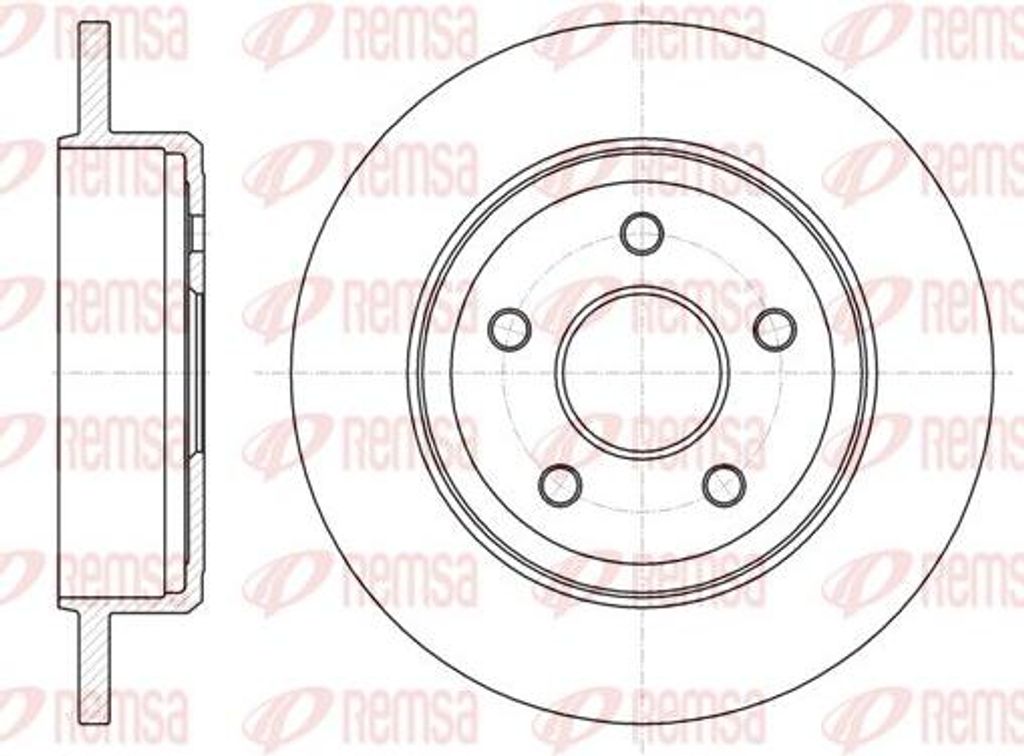 REMSA 61211.00 Bremsscheibe OE 1052089275AB kompatibel mit Commander, Cherokee
