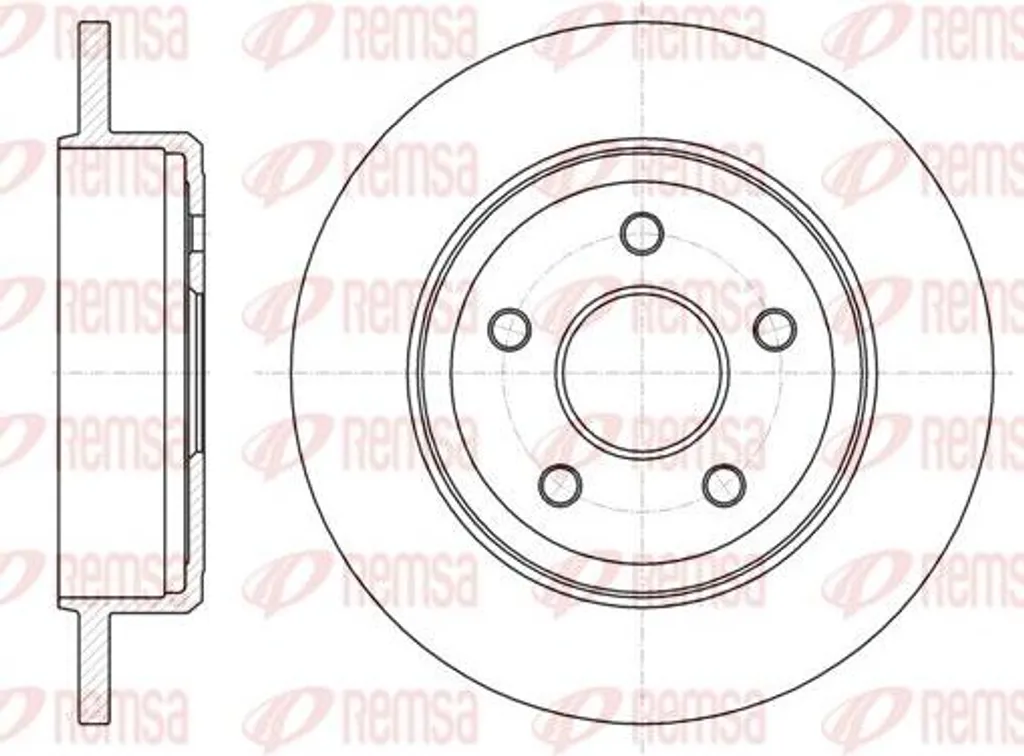 Disque de frein haute performance REMSA 61211.00 en fonte renforcée