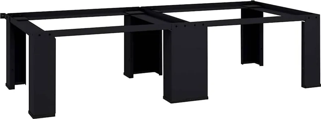 Support de Lave-linge Double en Acier Noir pour Buanderie Moderne