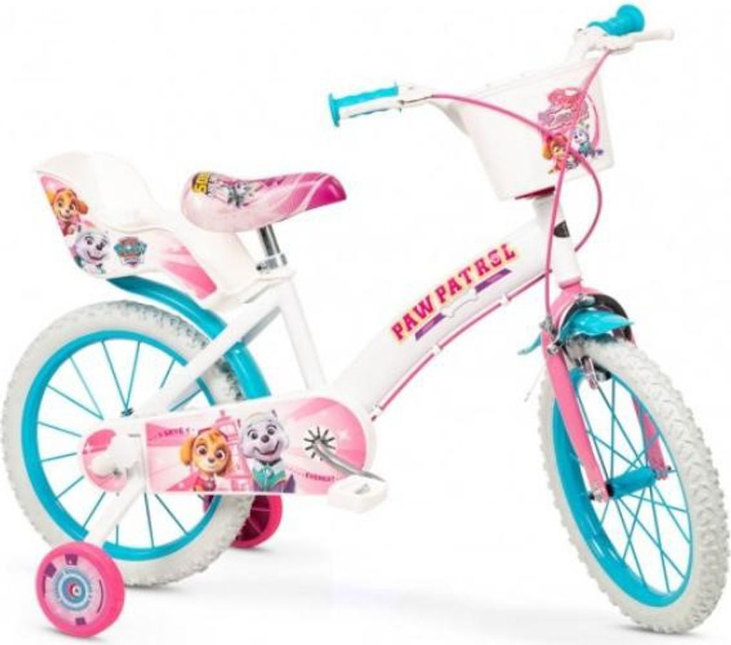 TOIMSA Paw Patrol Kinderfahrrad 16 Zoll - Buntes Fahrrad Mit Stützrädern Für Kinder