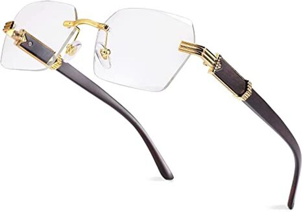 OD Rahmenlose, randlose, rechteckige Sonnenbrille für Damen Produktbild 