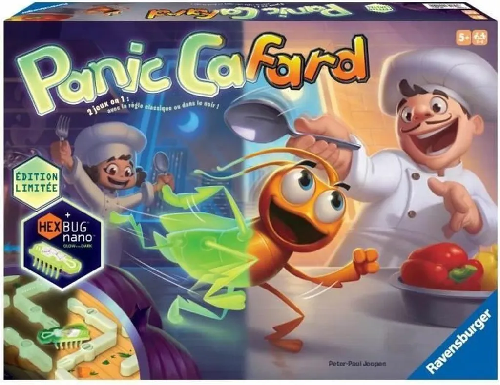 Ravensburger Cockroach Panic Jeu de Société Phosphorescent HEXBUG nano