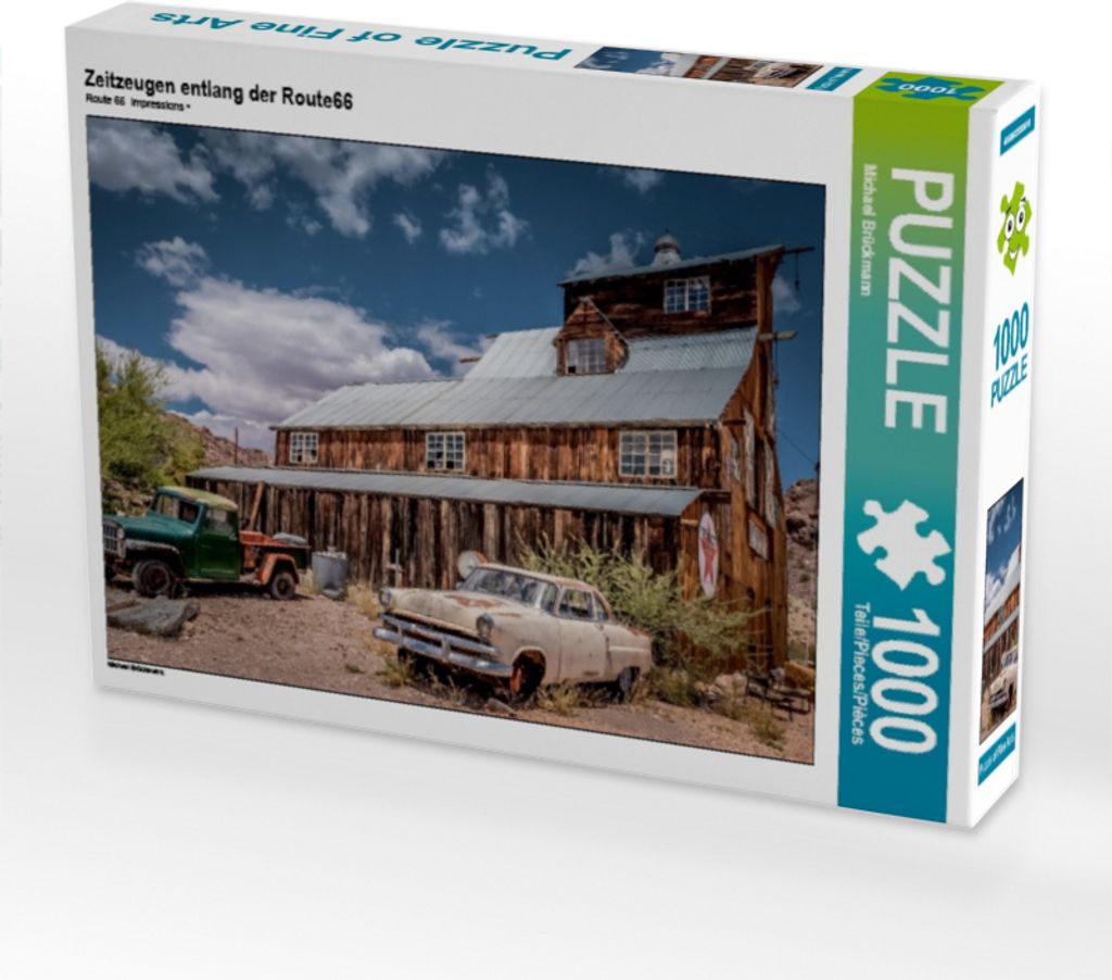 Calvendo Zeitzeugen entlang der Route66 1000 Teile Puzzle quer 640x480mm, Brückmann Michael; 7280676