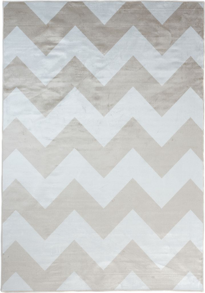 Teppich Wohnzimmer Schlafzimmer Kurzflor Klassisch Design Grau Beige Silber Vintage 80 x 150 cm