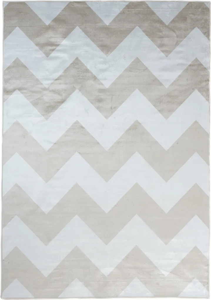 Tapis à poils courts gris argent 120x170 cm - Design Classique Vintage