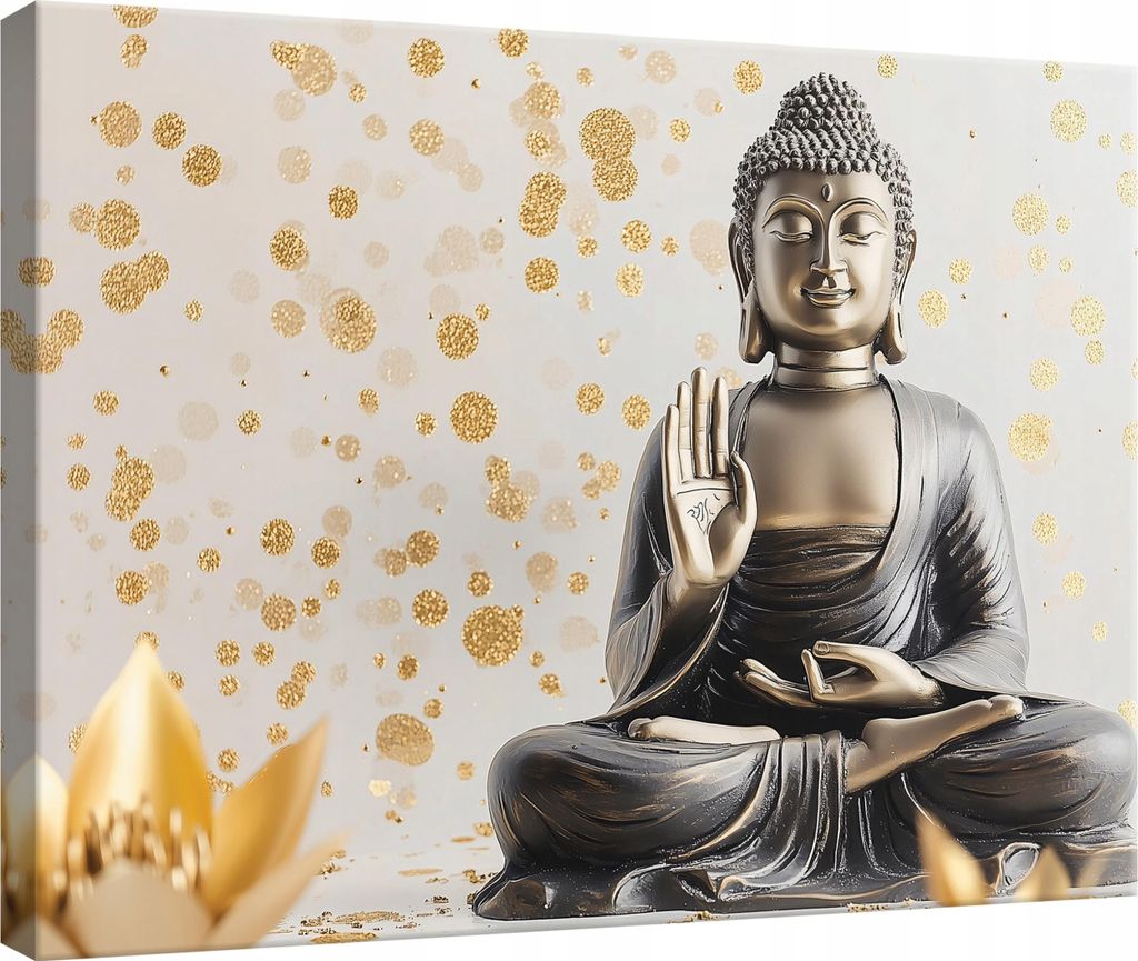 Leinwand Bilder Wandbild Buddha Abstrakt 120x80 cm XXL Modern Leinwandbild Leinwandbilder Wohnzimmer Schlafzimmer