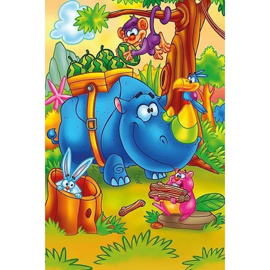 ART PUZZLE Holzpuzzle Working Rhino 16 Teile