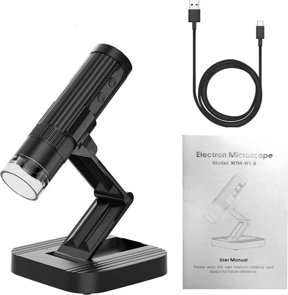 Microscope numérique USB 1000X 1080P avec support réglable et LED