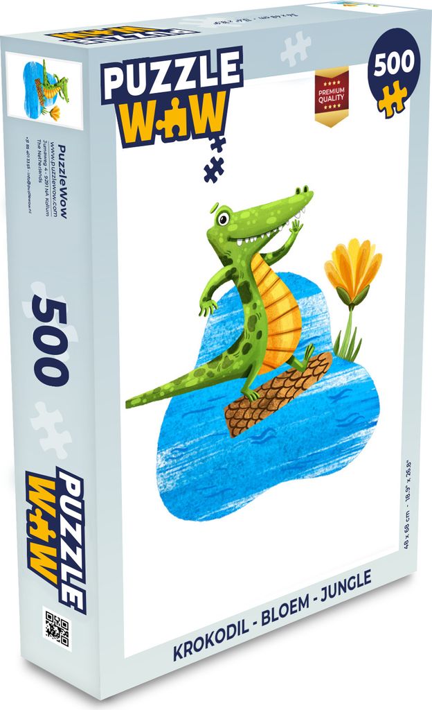 MuchoWow Puzzle 500 Teile Krokodil - Blume - Dschungel - Denken - Spiel - Toy