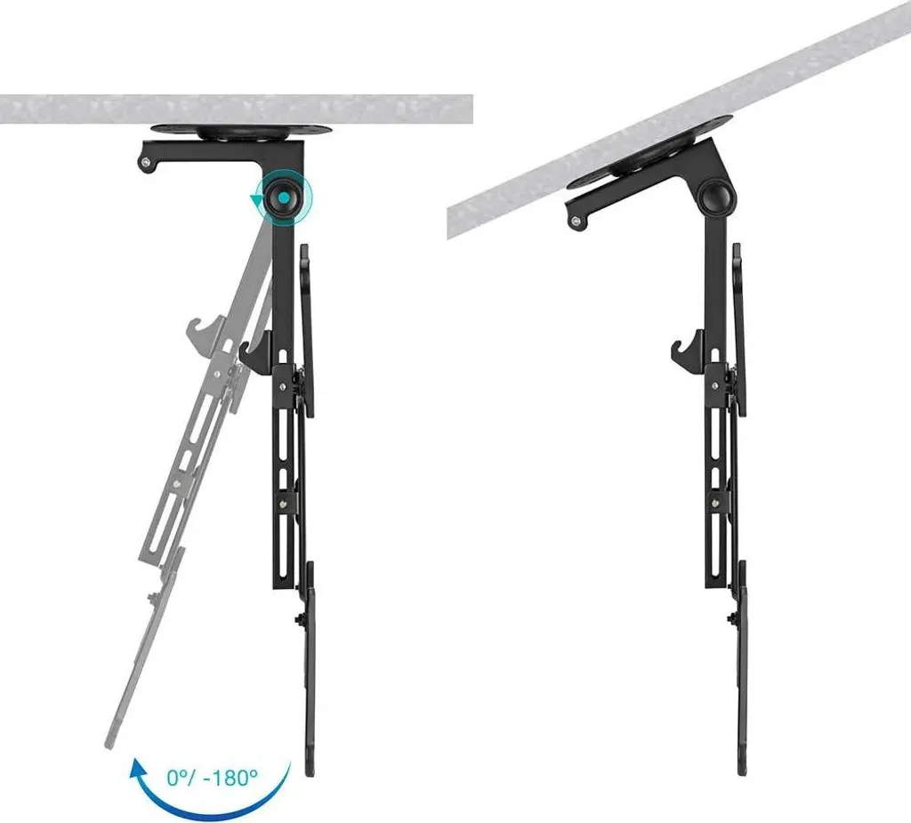 Support plafond TV pour éviter les reflets et fixer sans mur