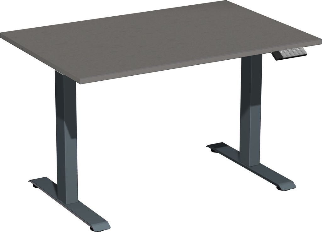 Geramöbel Tisch Elevate Basic 1200x800x730-1230mm an/on
