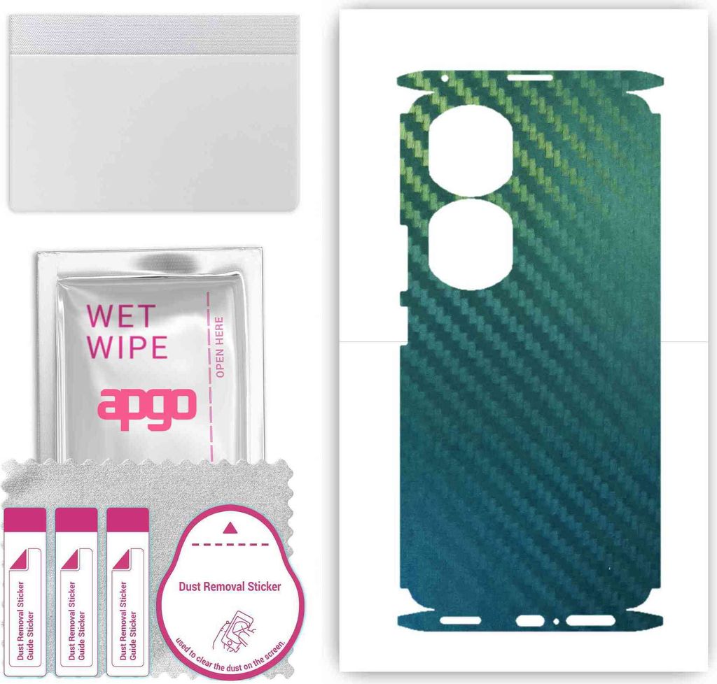 apgo Rückseite + Seiten Schutzfolie, Skin, kompatibel mit Honor 90 Pro, Hinten Displayschutzfolie aus Vinylfolie, kratzfest, einfache Montage - Ko...
