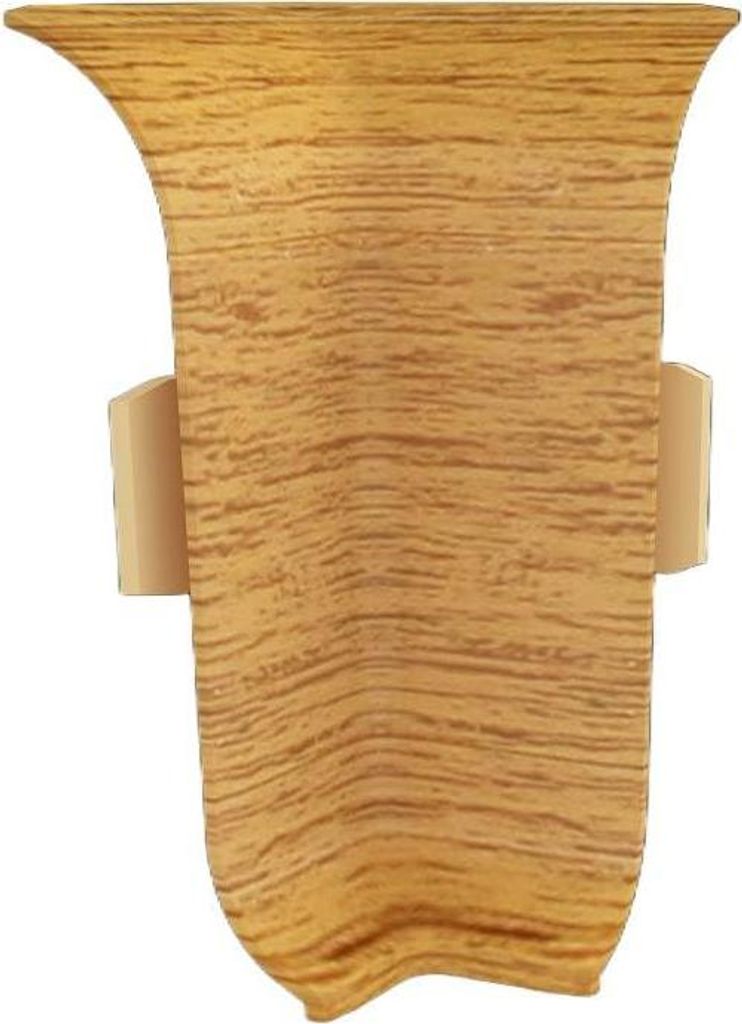 VILO IZZI Innenecke Holzoptik (2er Set) - Eckverbinder für PVC Sockelleisten, Wasserfest, Nahtloser Übergang für Fußleisten