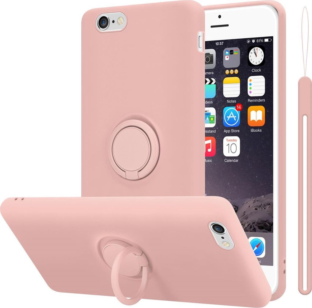 Cadorabo Hülle für Apple iPhone 6 / 6S Schutz Hülle in Rosa Handyhülle TPU Etui Case Cover