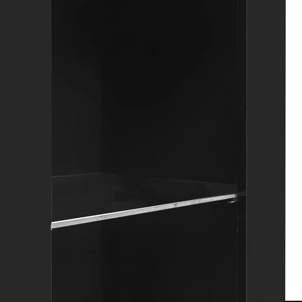 Buffet compact noir brillant Sweiko : optimisez votre petit espace chic - 19