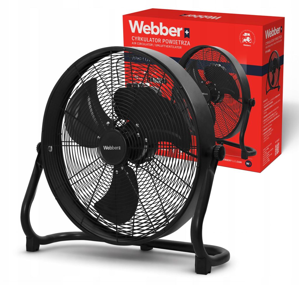 STOJACÍ, VEĽKÝ ventilátor, ventilátor 40 cm, WEBBER, TICHÝ Obrázok produktu 