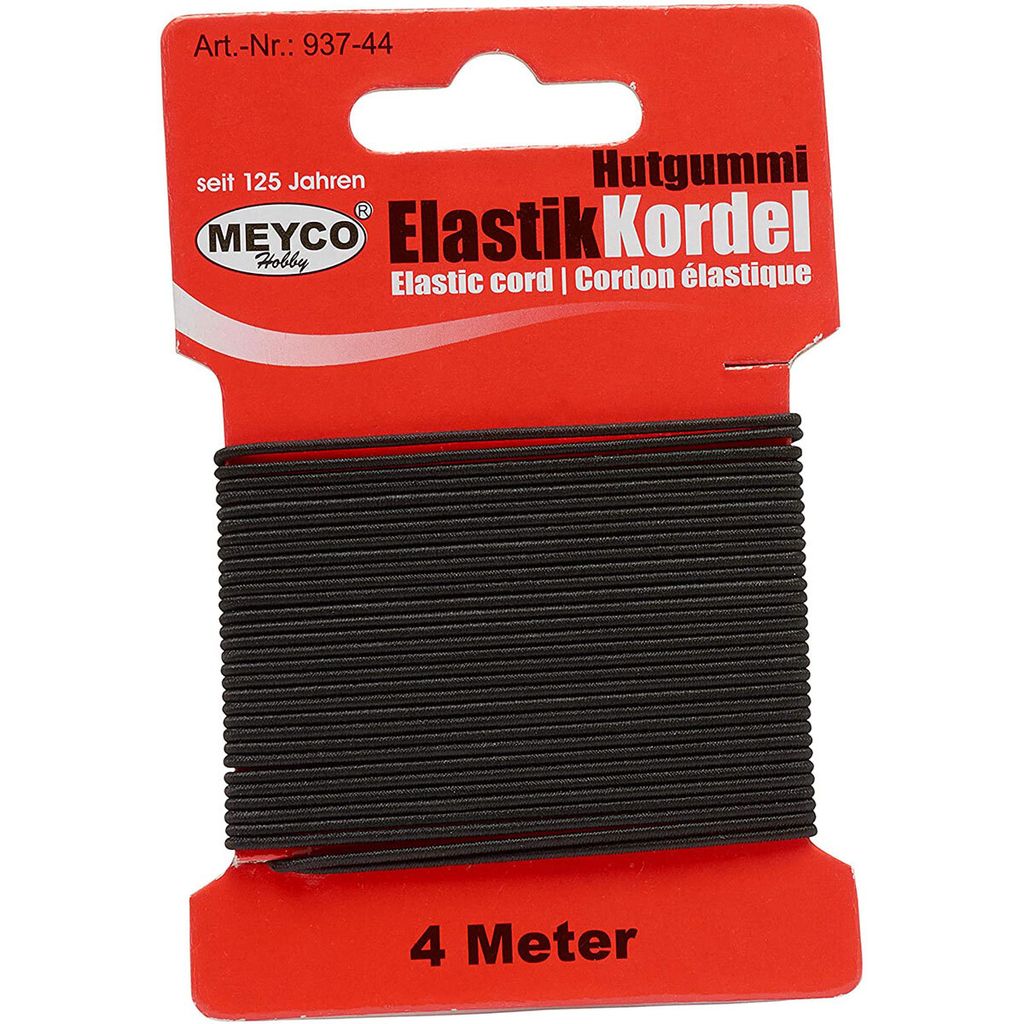 Meyco Hobby cappello di gomma corda elastica in nero per Immagine del prodotto 