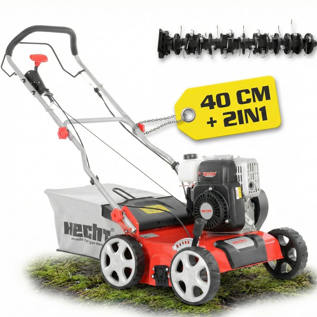 HECHT 5641 Vertikutierer Benzin | 2in1 Rasenlüfter | 40 cm Produktbild 
