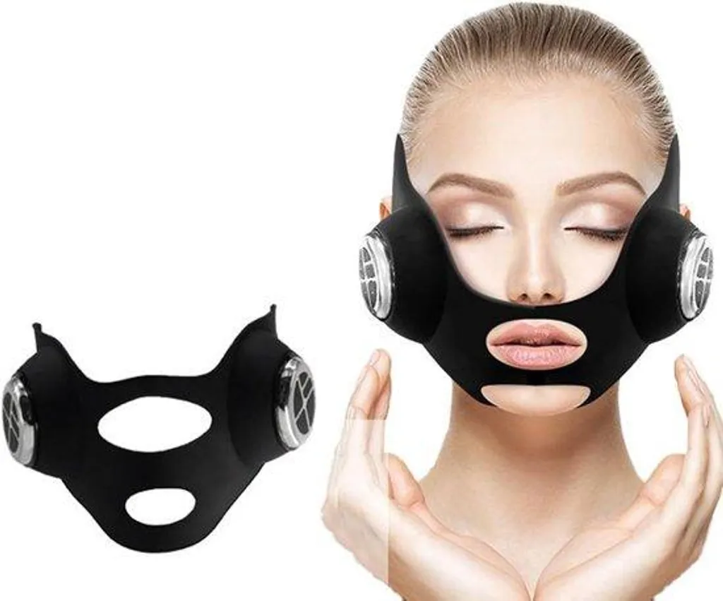 Masque facial soin de la peau EMS et massage pour un contour du visage net