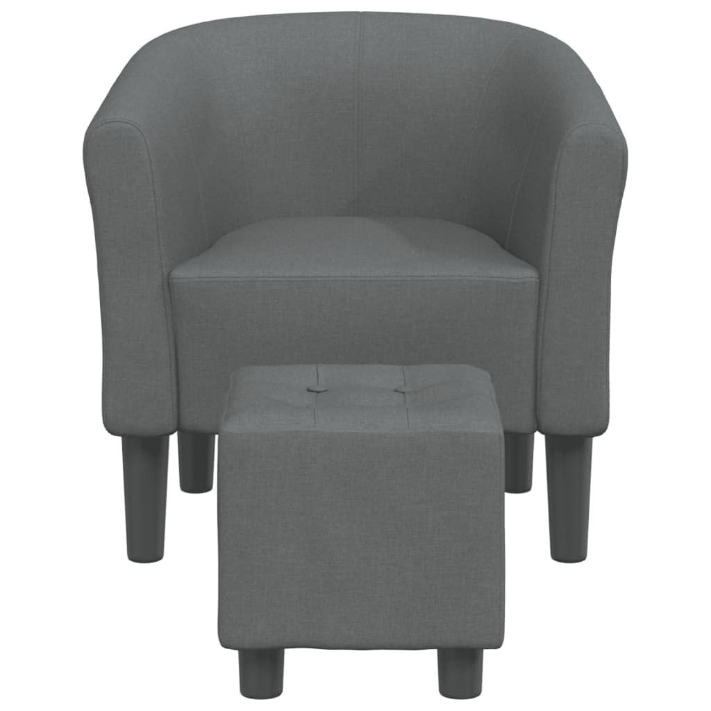 "im Sonderangebot"Einzelsessel moderne - CLORIS - Relaxsessel - Clubsessel, mit Fußhocker Dunkelgrau Stoff - 70 x 56 x 68 cm - NeuMöbel4243406