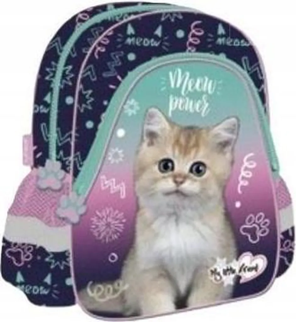 Zaino Prescolare D1 Kitty Party per Bambina | Zainetto Asilo Rosa Kitty